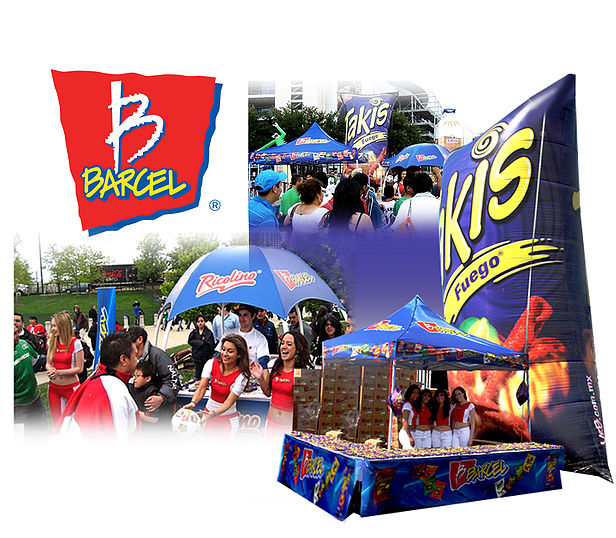 Collage of community events for Barcel's Takis Snacks